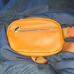 Orange Leather Men's Bag